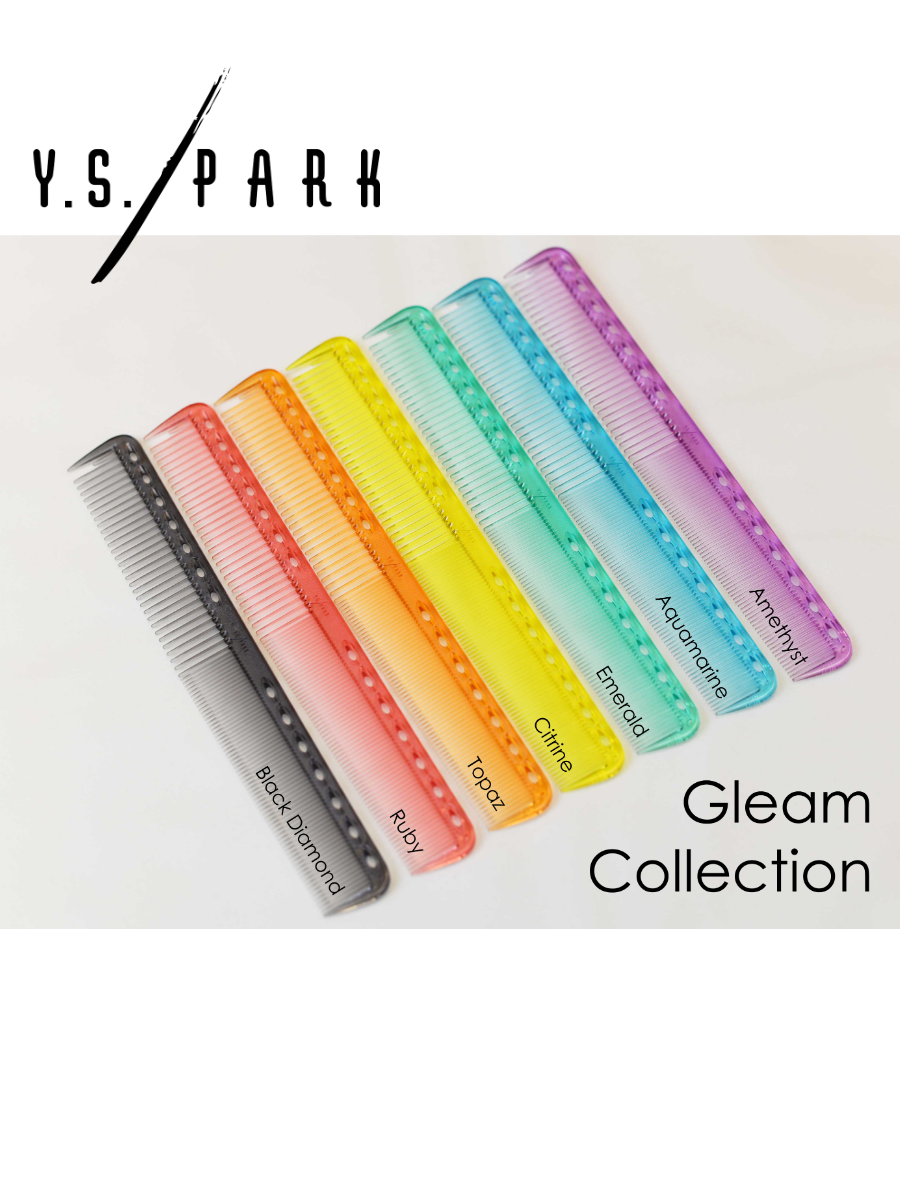 Расчёска для стрижки , Y.s.park 339 citrin, цитриновая, 18 см, для базовой и креативной стрижки фото