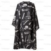 накидка парикмахерская 140х160см "инструменты барбера-2" фотографии в магазине Denirashop.ru