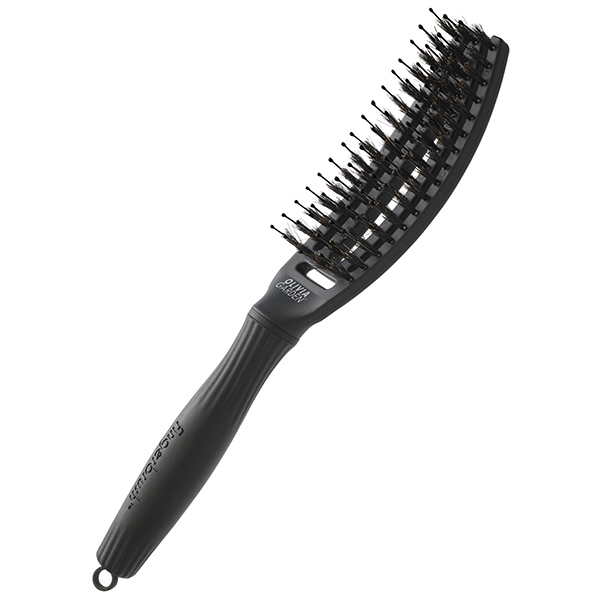 Щетка для волос Olivia Garden Fingerbrush, Care Iconic Boar&Nylon Full, Black, размер- S ID1730 фото