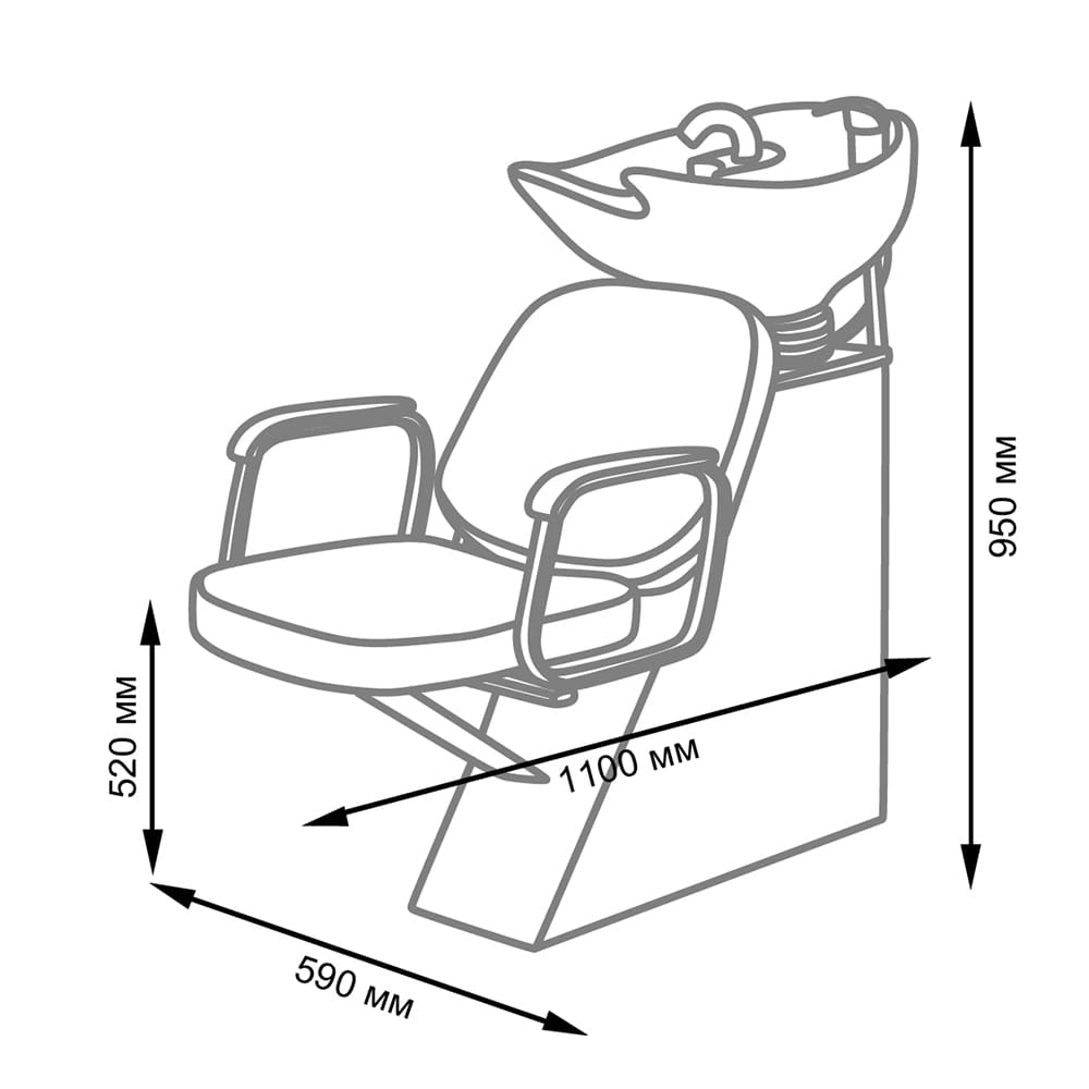 Парикмахерская мойка ЕЛЕНА с креслом ГРАЦИЯ ЛЮКС купить в Denirashop -  DeniraShop