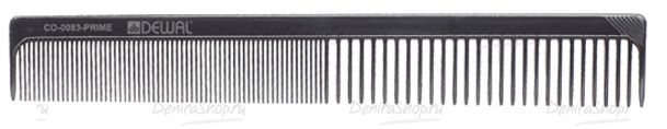 расческа рабочая dewal prime комбинированная,черная 20 см фотографии в магазине Denirashop.ru
