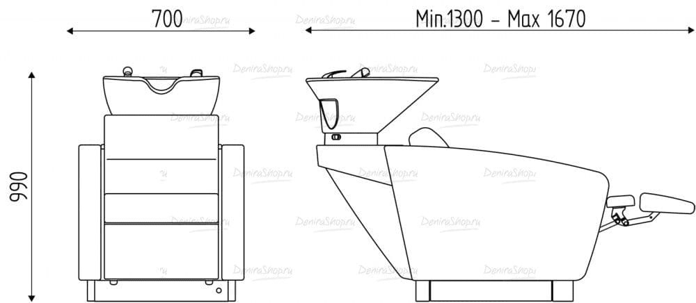 Парикмахерская мойка MIAMI WASH RELAX Karisma K6612