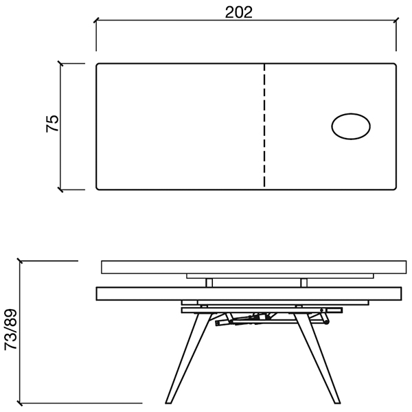 Кушетка массажная SQUARE SURF MAC картинки Gamma Bross GSP0014LE