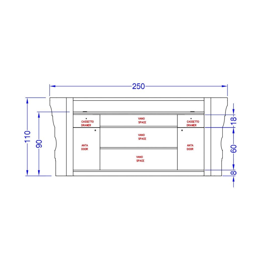 Стойка администратора ALZIRA Curva 250  купить картинки Gamma Bross
