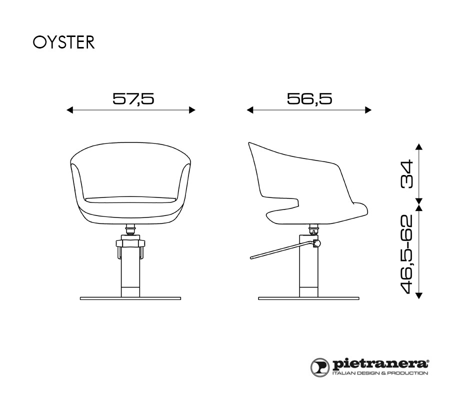 Кресло парикмахерское OYSTER Pietranera