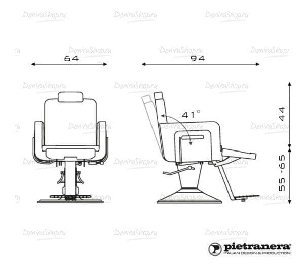 Кресло парикмахерское OM-X LIFT Pietranera