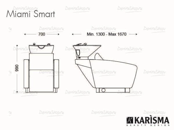 Парикмахерская мойка MIAMI SMART Karisma K8210
