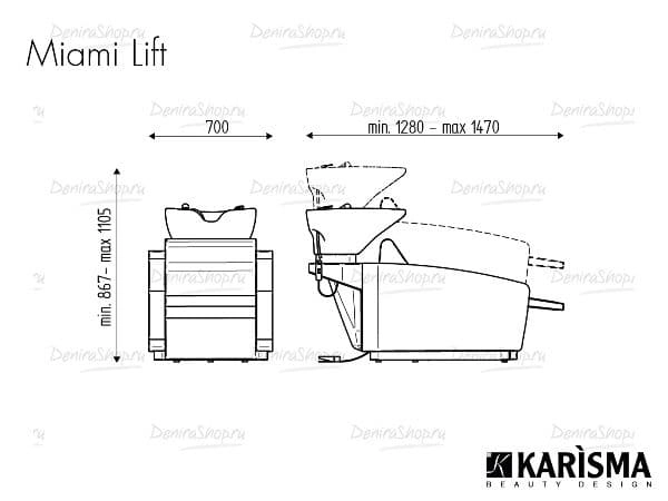Парикмахерская мойка MIAMI LIFT JET MASSAGE Karisma K8215