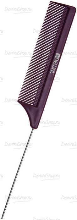 расческа рабочая dewal"carbon bordo" с металлическим хвостиком,антистатик, 20,5см фотографии в магазине Denirashop.ru