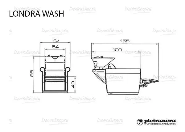 Мойка парикмахерская LONDRA WASH Pietranera 547