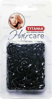 резинки силиконовые для причесок 150 штук черные titania в магазине Denirashop.ru