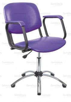 кресло парикмахерское контакт плюс пневматика хром купить в Denirashop.ru