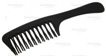     DOUBLE-TOOTHED HANDLE COMB     