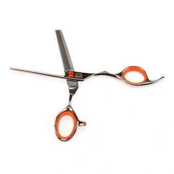 Парикмахерские ножницы TAYO ORANGE филировочные (40  зубцов) эргономичные 5,5"