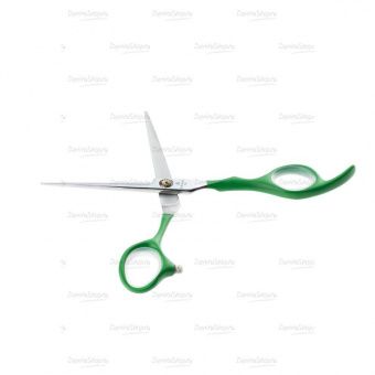 Парикмахерские ножницы DEWAL COLOR STEP прямые 5,5", зелёные