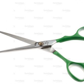 Парикмахерские ножницы DEWAL COLOR STEP прямые 5,5", зелёные
