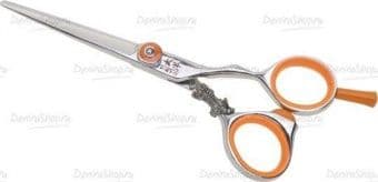 Парикмахерские ножницы TAYO ORANGE прямые  5,5",с фигуркой тигра
