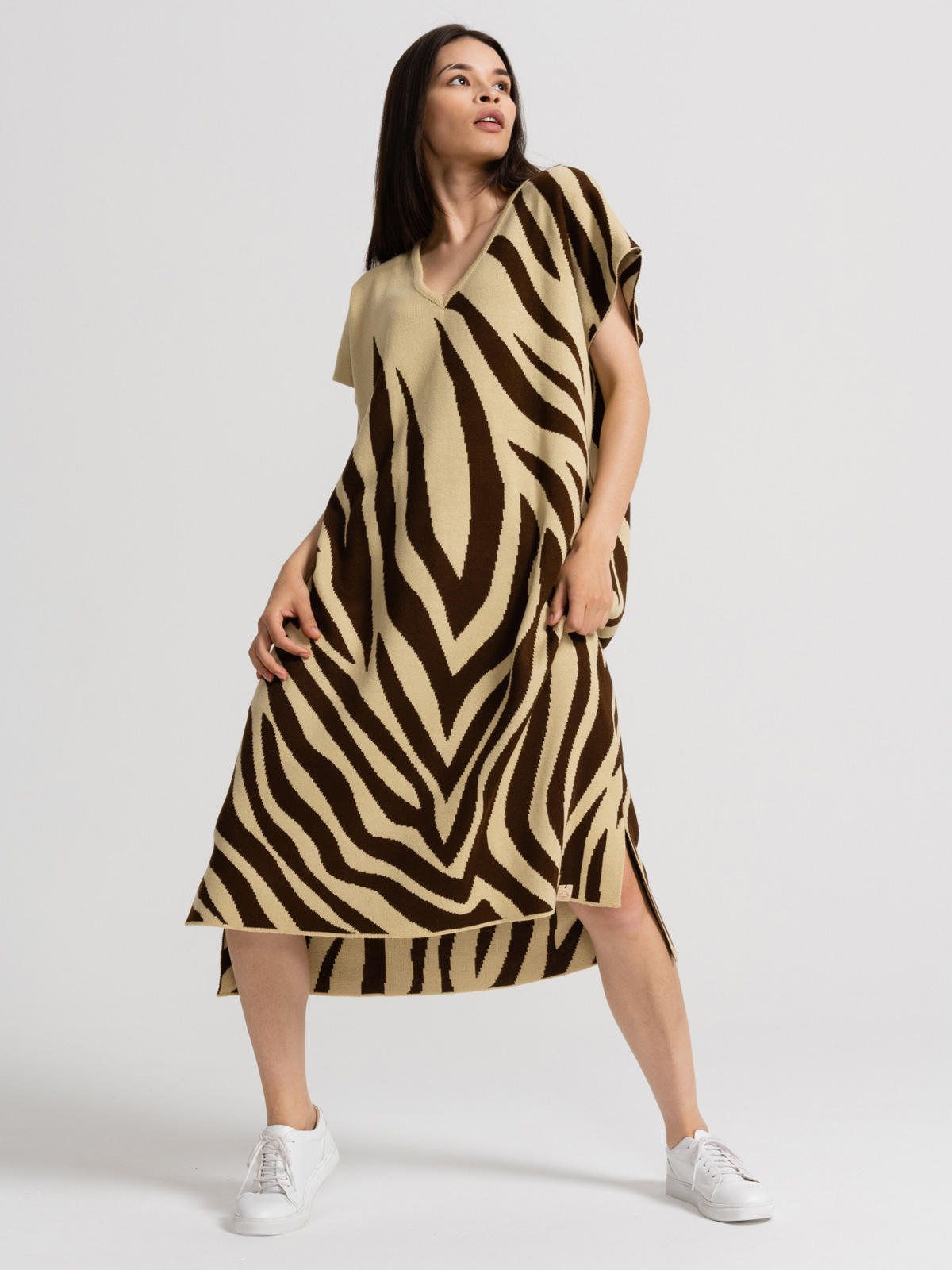 Вязаное платье Tiger - Бежевое 4