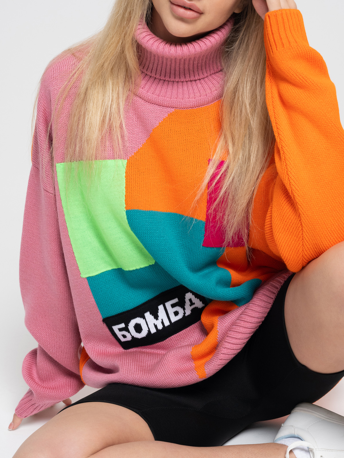 Вязаный свитер Комо - Розовый 6