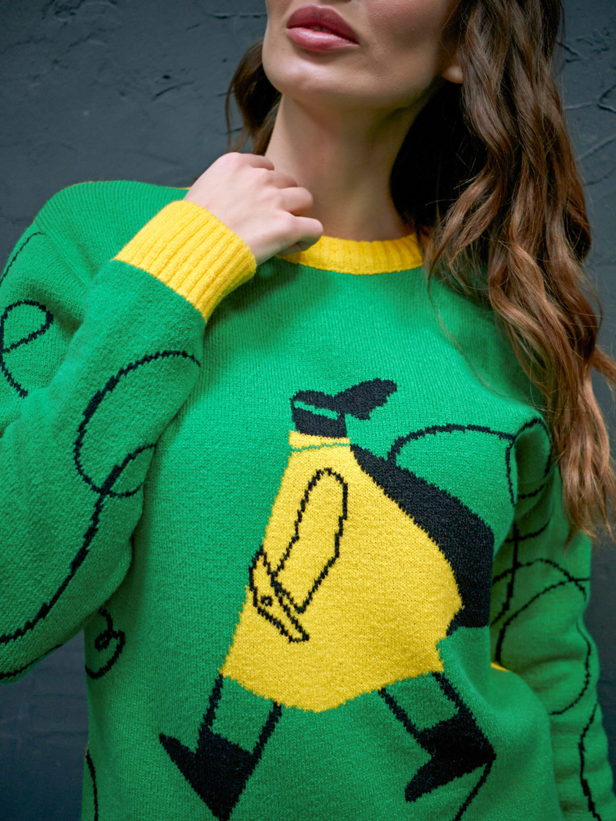 Вязаный свитер Ниточка Зеленый 6