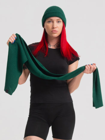 Вязаный шарф Бини - Зеленый 5