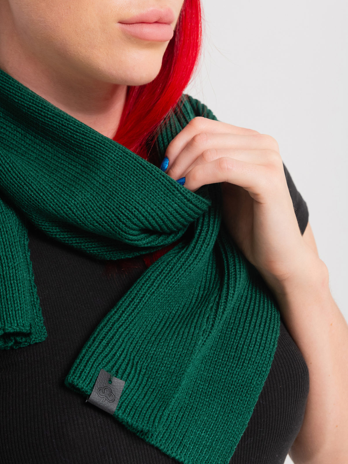 Вязаный шарф Бини - Зеленый 2