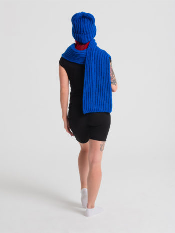 Вязаный шарф Фитиль - Синий 2