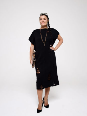 Вязаное платье Swag - Черное 4