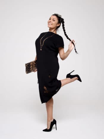 Вязаное платье Swag - Черное 3