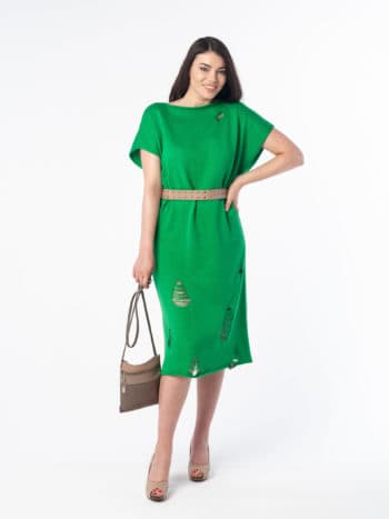 Вязаное платье Swag - Зеленое 4