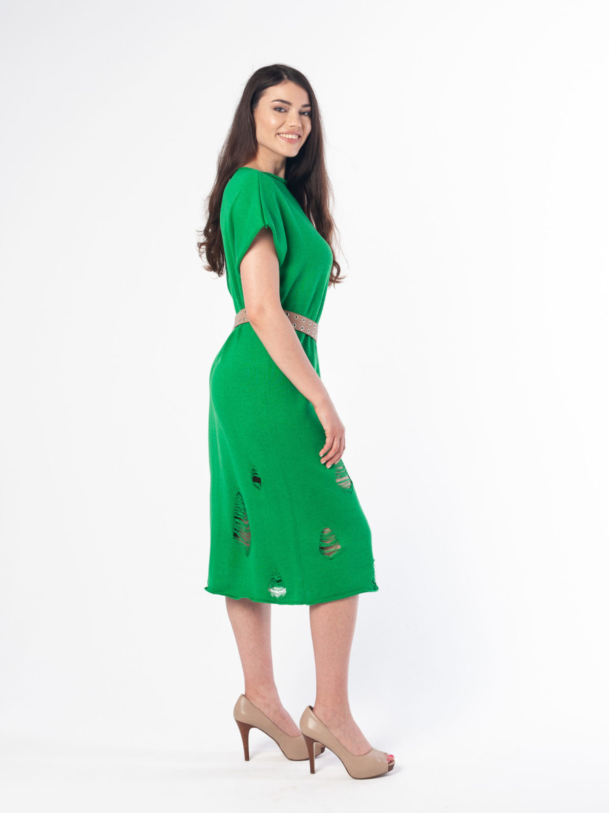 Вязаное платье Swag - Зеленое 3