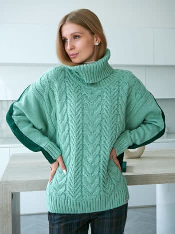 Вязаный свитер Twin Зеленый 6