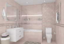 Ванная комната в пастельных тонах