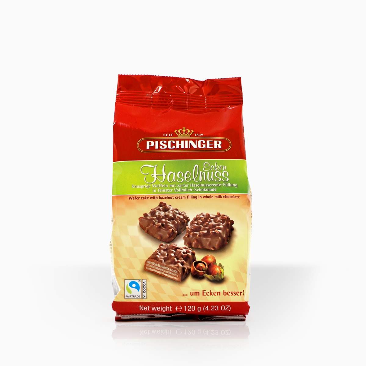 Pischinger oblátky s lieskovoorieškovým krémom v mliečnej čokoláde 120g