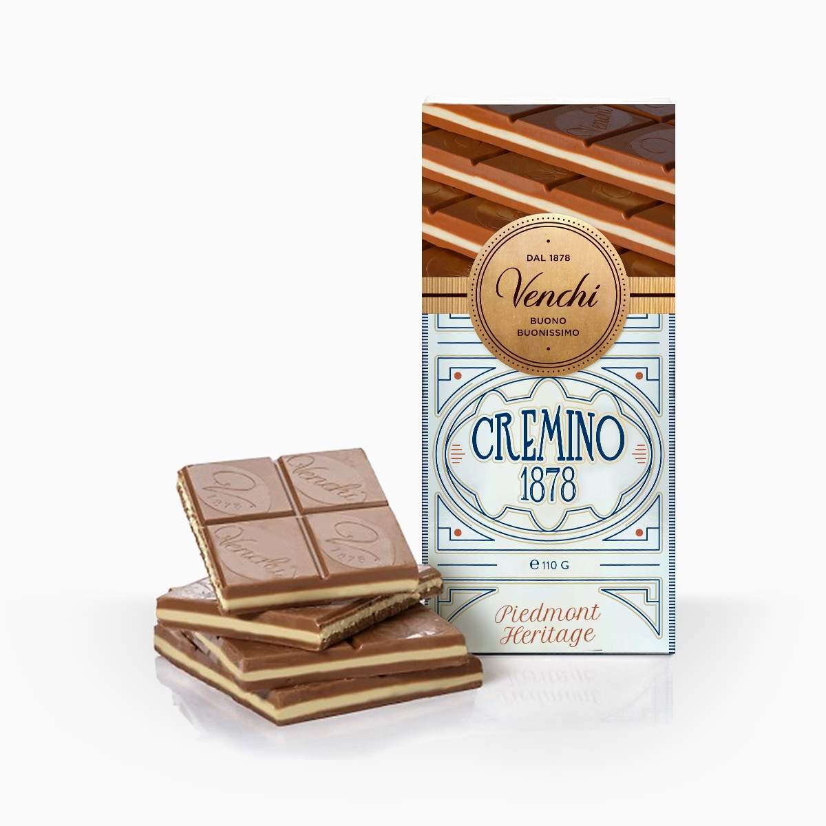 Venchi Cremino mliečna gianduja s mandľovou pastou 1878 110g