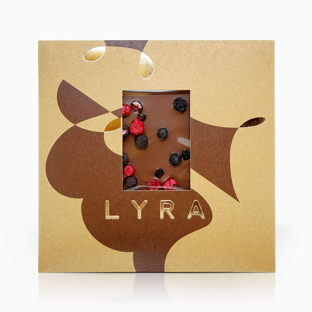 Lyra mliečna čokoláda s mrazom sušeným ovocím 80g