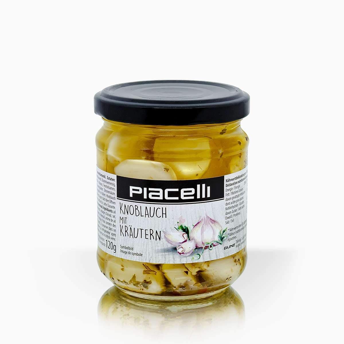 Piacelli cesnak s bylinkami nakladaný v slnečnicovom oleji 190g