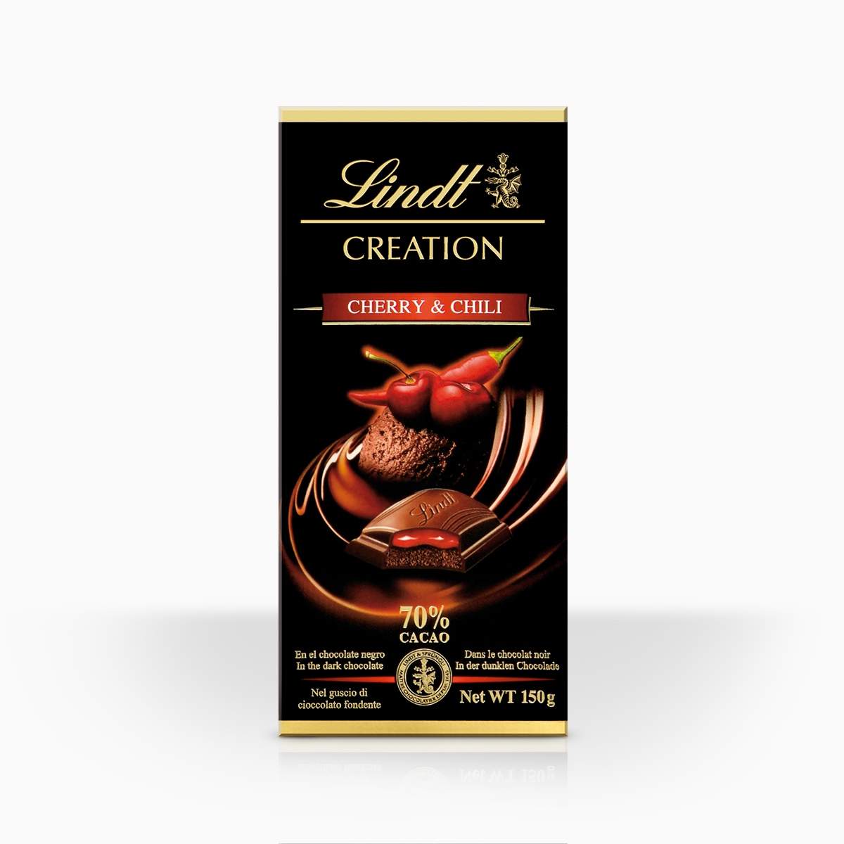 Lindt Creation 70% horká čokoláda plnená čokoládovou 150g