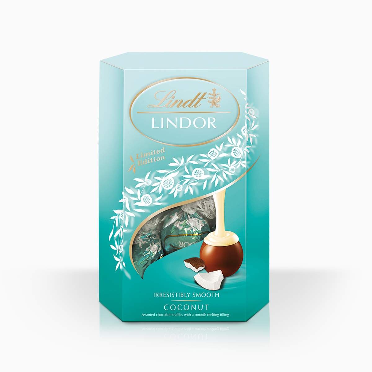 Lindor bonbóny z mliečnej čokolády s jemnou kokosovou náplňou 200g
