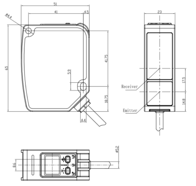 фото Оптический датчик расстояния LANBAO PDB-CM8TGI Air-po.ru Промоборудование