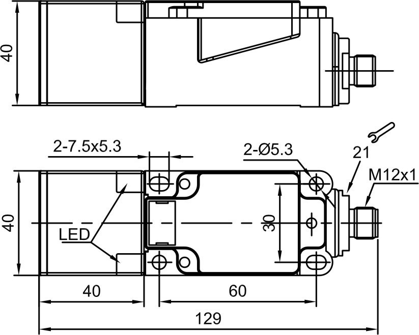 фото Индуктивный датчик LANBAO LE40XZSN20DPC-E2 Air-po.ru Промоборудование