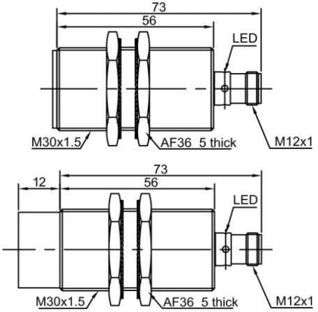 фото Индуктивный датчик расстояния LANBAO LR30XCF10LIUM-E2 Air-po.ru Промоборудование