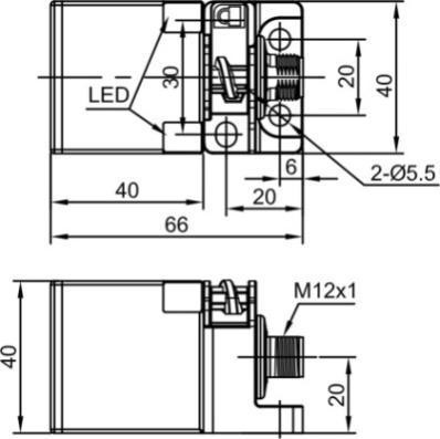 фото Индуктивный датчик LANBAO LE40SZSF25DNCY-E2 Air-po.ru Промоборудование