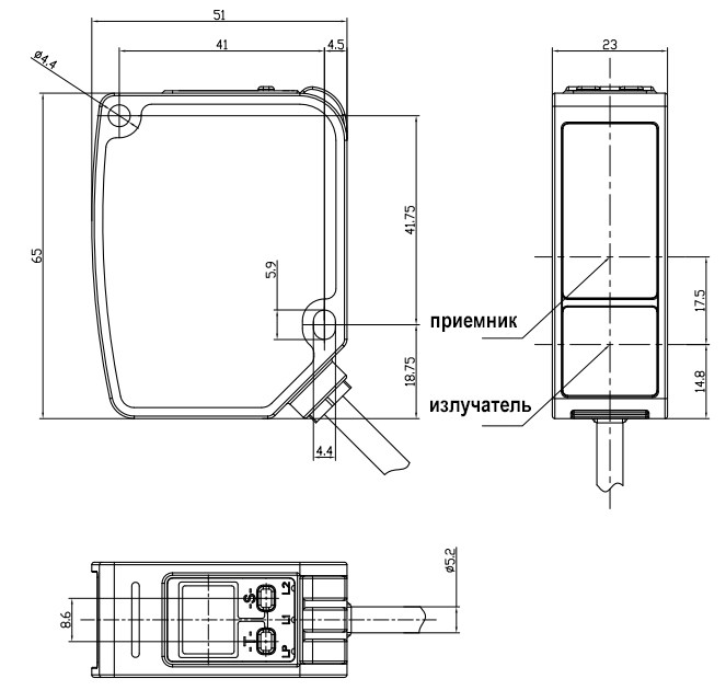 фото Оптический датчик смещения LANBAO PDB-CR85TGI Air-po.ru Промоборудование
