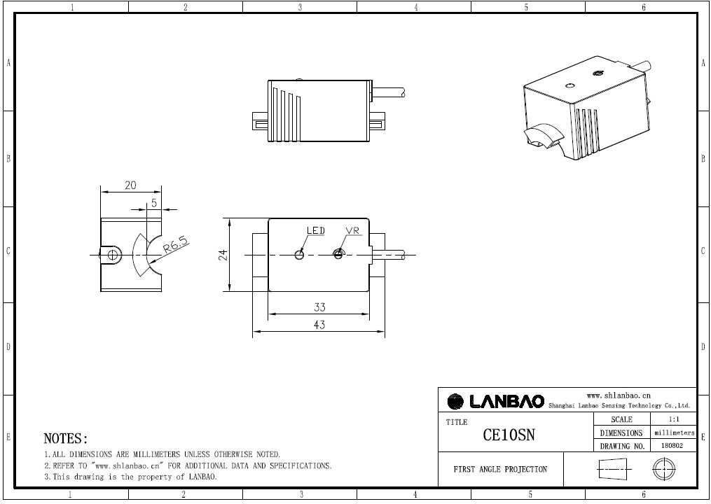 фото Емкостной датчик LANBAO CE10SN13DPO Air-po.ru Промоборудование