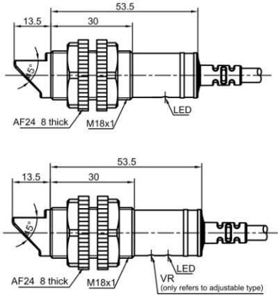 фото Оптический датчик LANBAO PR18GS-BC40DNO Air-po.ru Промоборудование