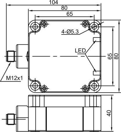 фото Индуктивный датчик LANBAO LE80XZSF50DPRY-E2 Air-po.ru Промоборудование