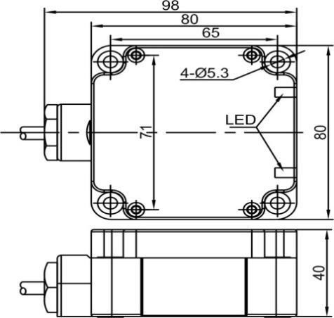 фото Индуктивный датчик LANBAO LE80XZSF50DNOY-D Air-po.ru Промоборудование