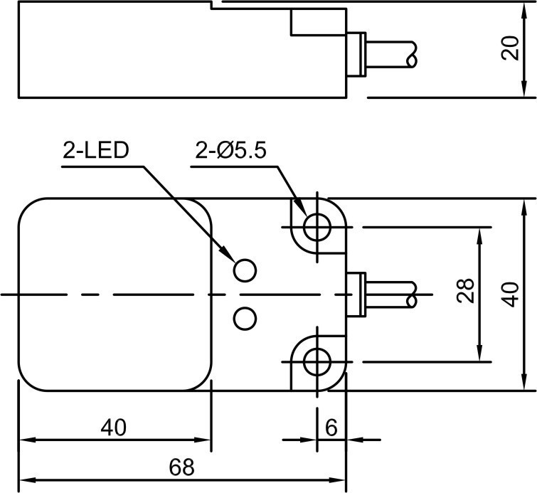 фото Индуктивный датчик LANBAO LE68SN25DPC Air-po.ru Промоборудование