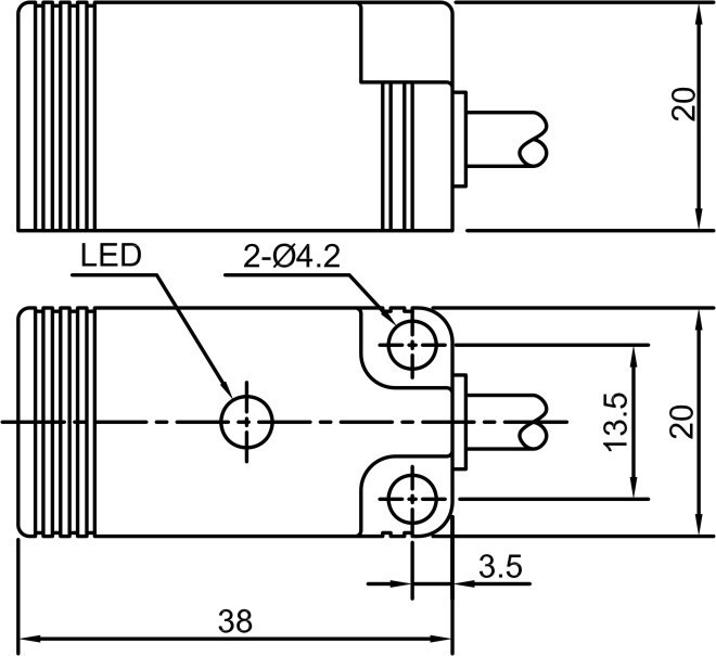 фото Индуктивный датчик LANBAO LE20SF05DPO Air-po.ru Промоборудование